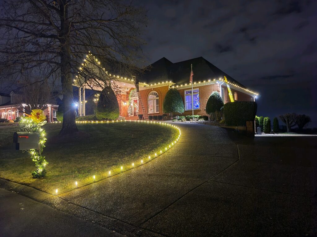Yards With Stripes Inc (YWS) Christmas Light installation in Nashville TN