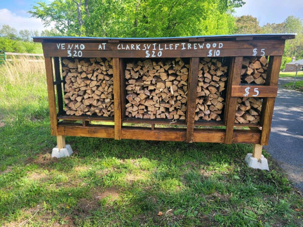 YWS Tree Service firewood stand