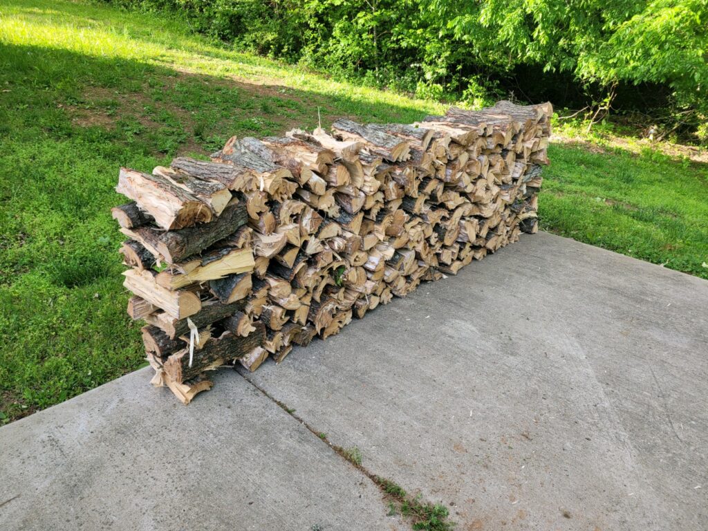 Stacked firewood